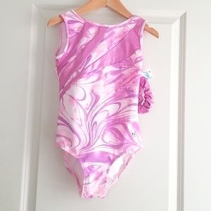 Justice Girls Leo Metallic Pink Purple Swirl